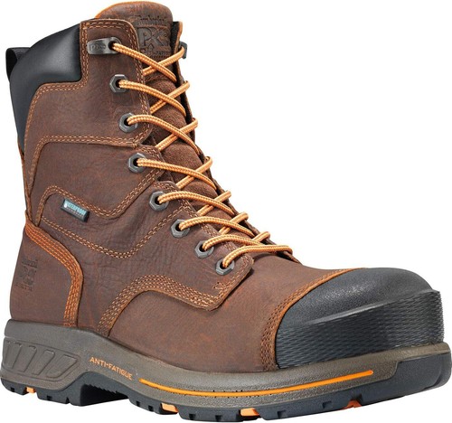 Pre-owned Timberland Pro Men's Helix 6" Waterproof Composite Lace-up Boot In Brown