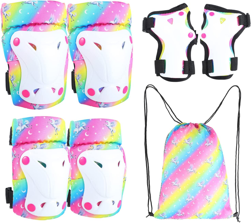 Knee Pads for Kids Elbow Padds Wrist Guards with Drastring B
