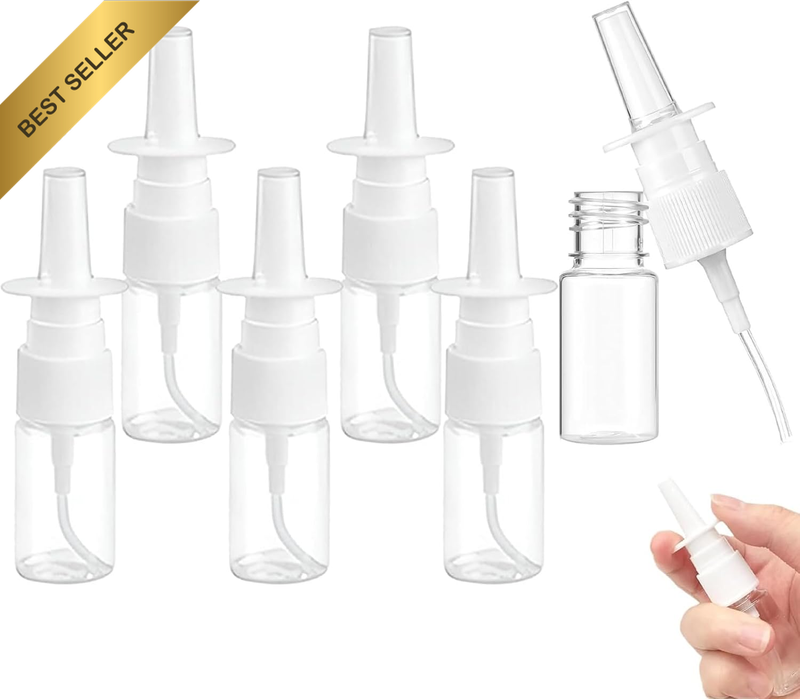 10 Pcs Empty Refillable Nasal Spray Bottles Pump Sprayer - Mist Nose Spray Reusa