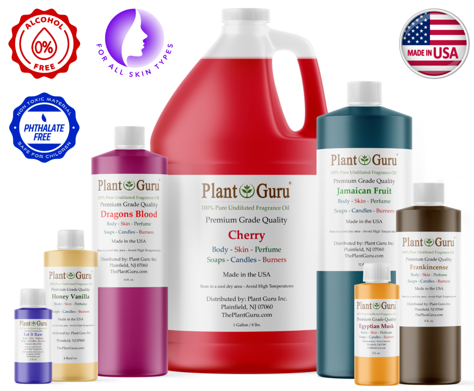 Fragrance Oil Half Gallon 4 lbs. BULK WHOLESALE Candle Soap Making Burner Warmer