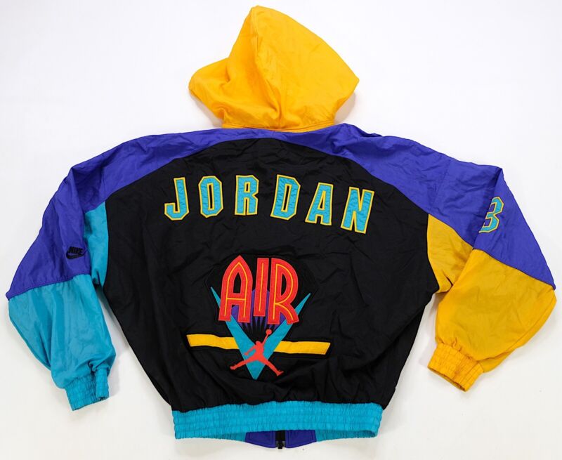 Rare AIR JORDAN #23 Spell Out Color Block Windbreaker Jacket Rare AIR JORDAN #23 Spell Out Color Block Windbreaker Jacket