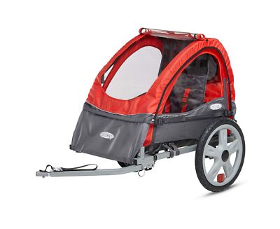 Bike Trailer for Toddlers, Kids, Single and Double Seat, 2-In-1 Canopy Carrie...