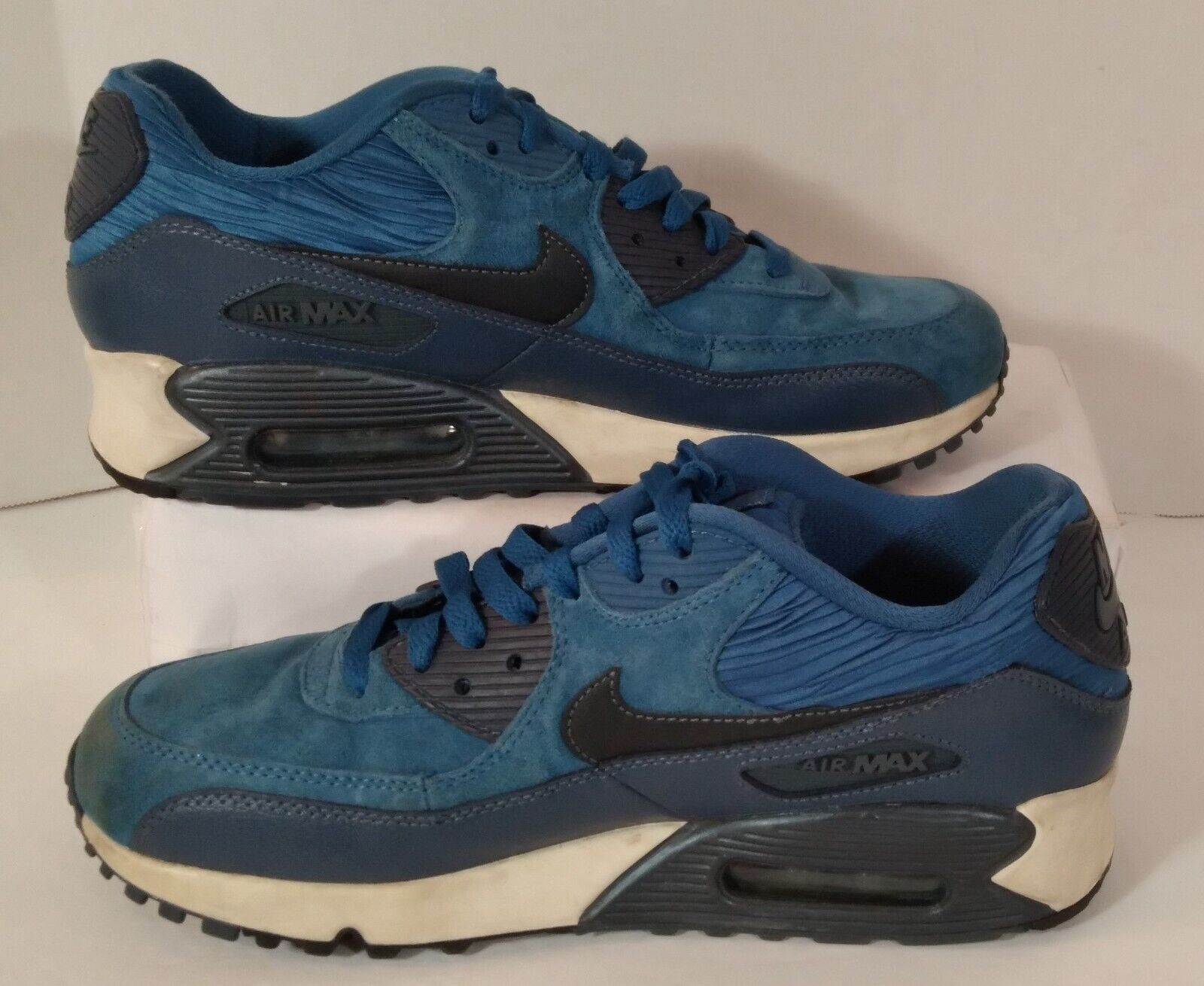 Nike Air Max 90 LTHR Brigade Blue Armony Navy Womens Nike Air Max 90 LTHR Brigade Blue Armony Navy Womens