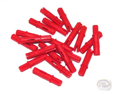 LEGO Technic - 20 x 3L Axle Pin w/ Friction Rdgs - Red - New - (1L Axle, 11214)