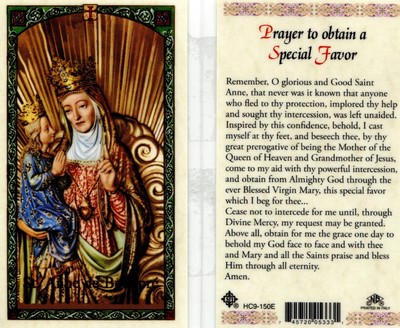 Holy Cards Saint Anne Vatican