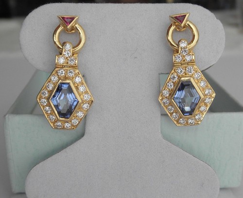 Oro 9 Kt Orecchini Clip-on Retrò In Oro, Doppio Anello A Nodo, Per Orecchie Non Forate The Clip On Shop - Foto 3