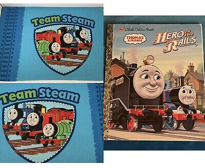 Thomas the Train 2008 Team Steam Pillowcase & 2010 HERO of the RAILS Book 