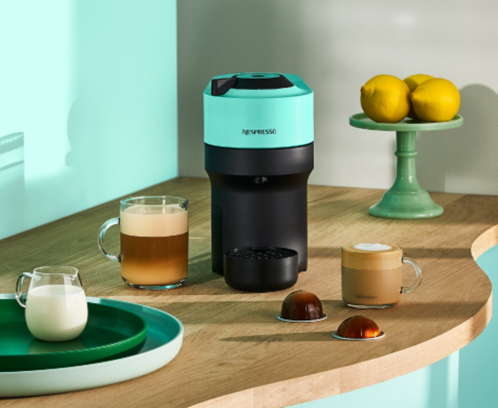 Nespresso 8本 Nespresso by De'Longhi Vertuo Pop+ Deluxe Silver Espresso