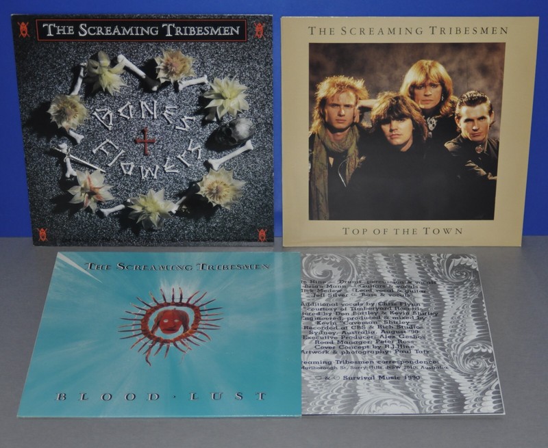 3x The Screaming Tribesmen Blood Lust Bones&Flowers Top Of The Town Vinyl Ex/M-