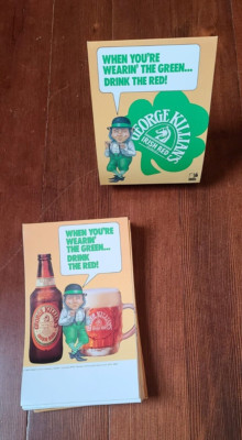 George Killian's Irish Red Table Tent sign St. Patrick's Day 