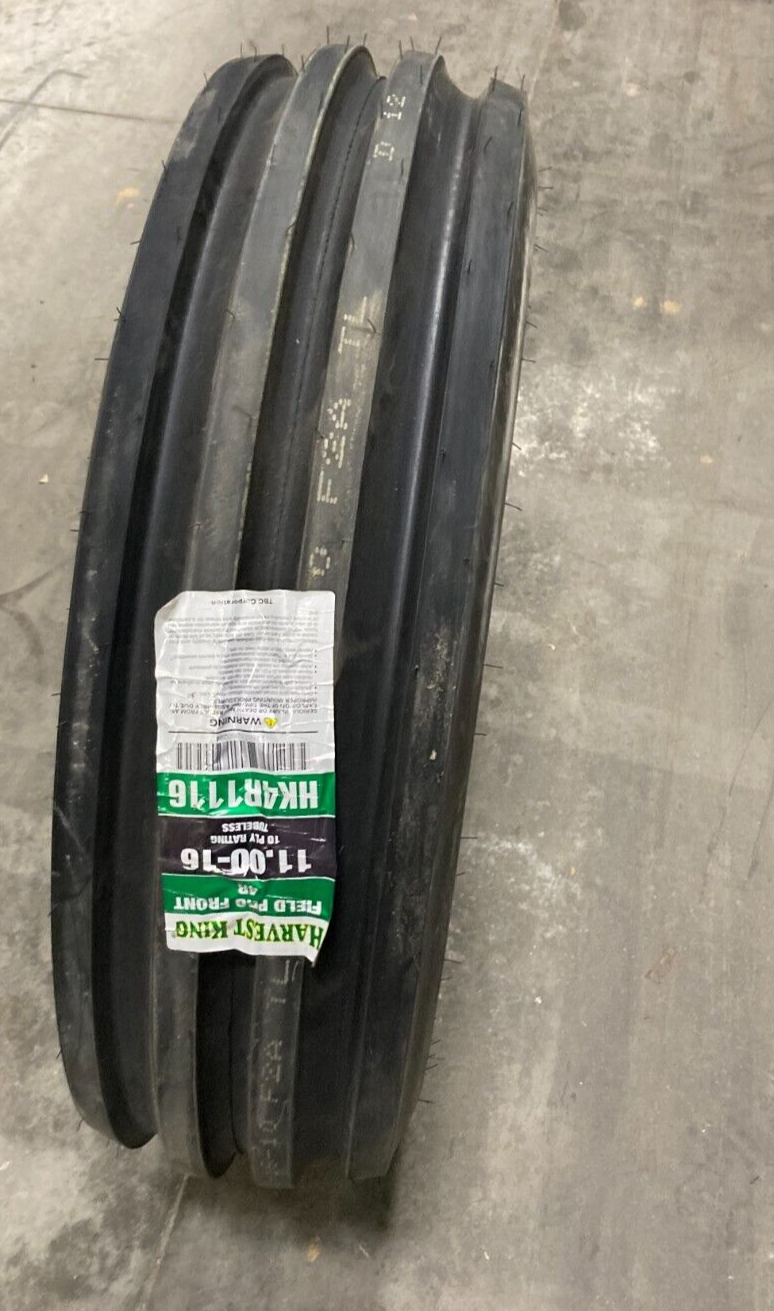 11.00-16 Harvest King Tractor Front Ag Tire 4 Rib F-2M 10 11.00-16 Harvest King Tractor Front Ag Tire 4 Rib F-2M 10