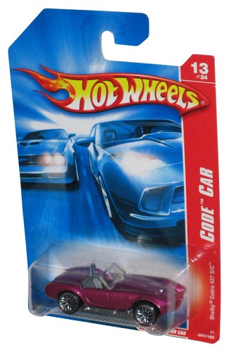Hot Wheels Code Car 13/24 Purple Shelby Cobra 427 S/C Toy