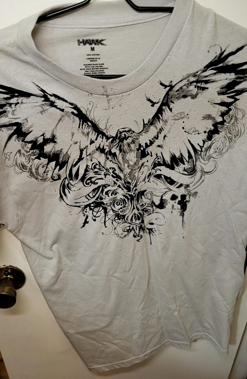 New Tony Hawk Adult's Medium Ink Black Wings Y2K Eagle