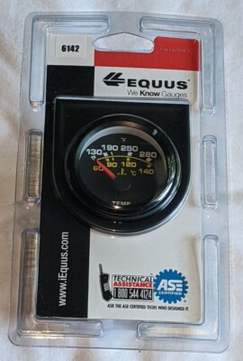 BRAND NEW *** EQUUS 2  Water Temperature Gauge * Black * 6142 *  NEW IN PACKAGE 
