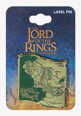 Lord of the Rings Middle Earth Map Enamel Pin Bioworld Hobbit Middle-Earth New