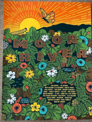 MOON RIVER MUSIC FEST 2022 Chattanooga TN AP Poster S/N #/40 National Zach Bryan
