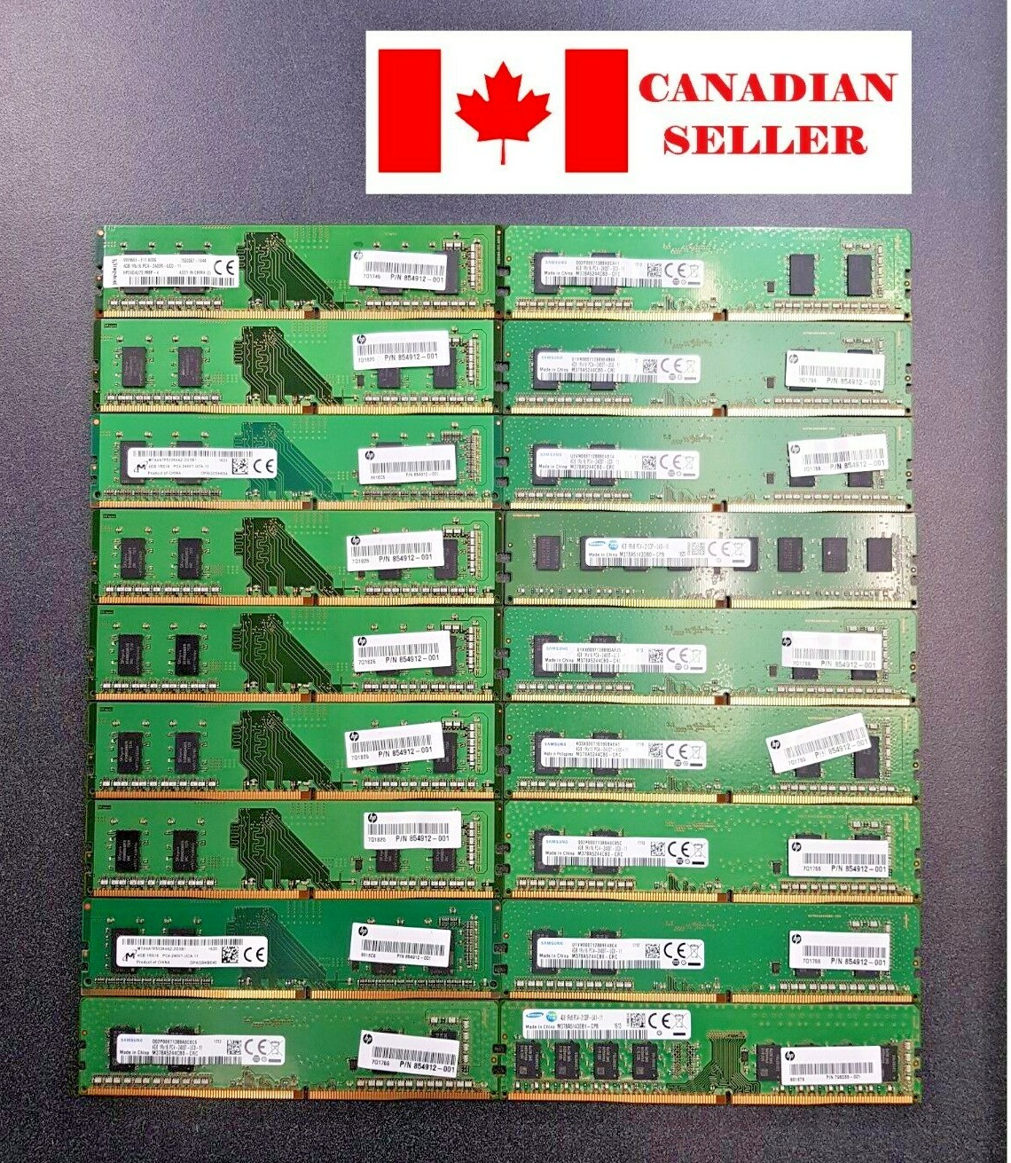 Samsung/SK Hynix/Micron DDR4 4GB 1Rx16 PC4-2400T DESKTOP RAM.