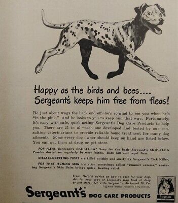 1949 Print Ad Sergeant's Dog Care Products Dalmatian Collie 