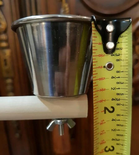 Parrot Perch Stand Conure, Cockatiel, Parakeet T- Stand Perch Food & Water Dish