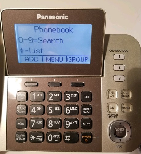 Panasonic KX-TGF380M caller ID phone base. Cell phone link, smart phone