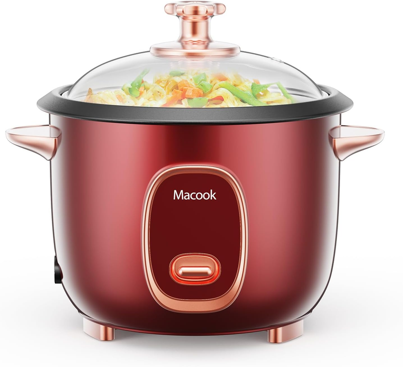 Mini Rice Cooker Small Rice Cooker 3 Cup, Portable Travel Rice Cooker, Auto Keep