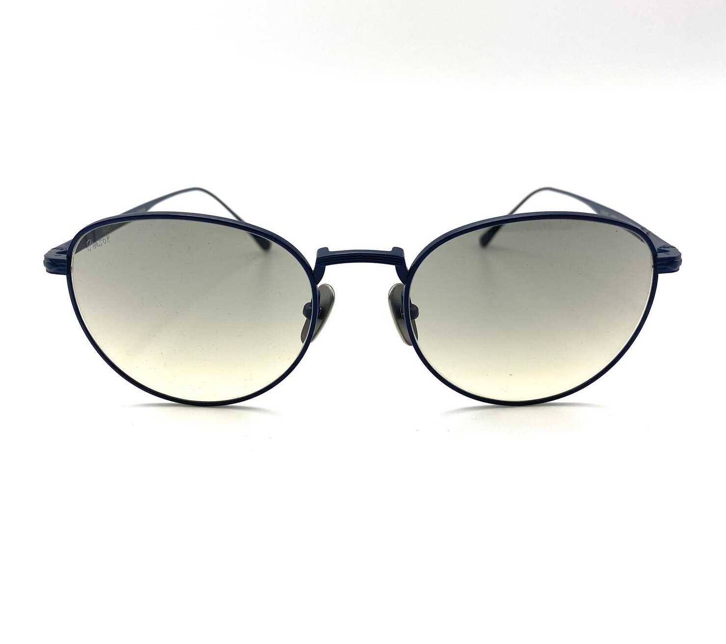 Pre-owned Persol Po5002st Sunglasses 800232 Brusched Navy/grey Gradient Lens 51mm In Gray