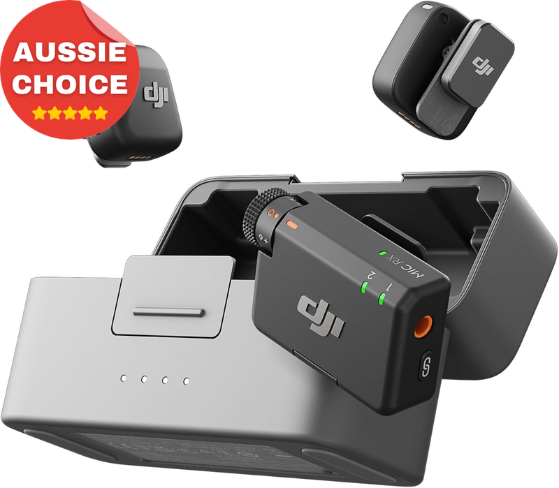 Mic Mini Wireless Microphone 2 TX 1 RX Ultralight Noise Cancelling 48H Battery