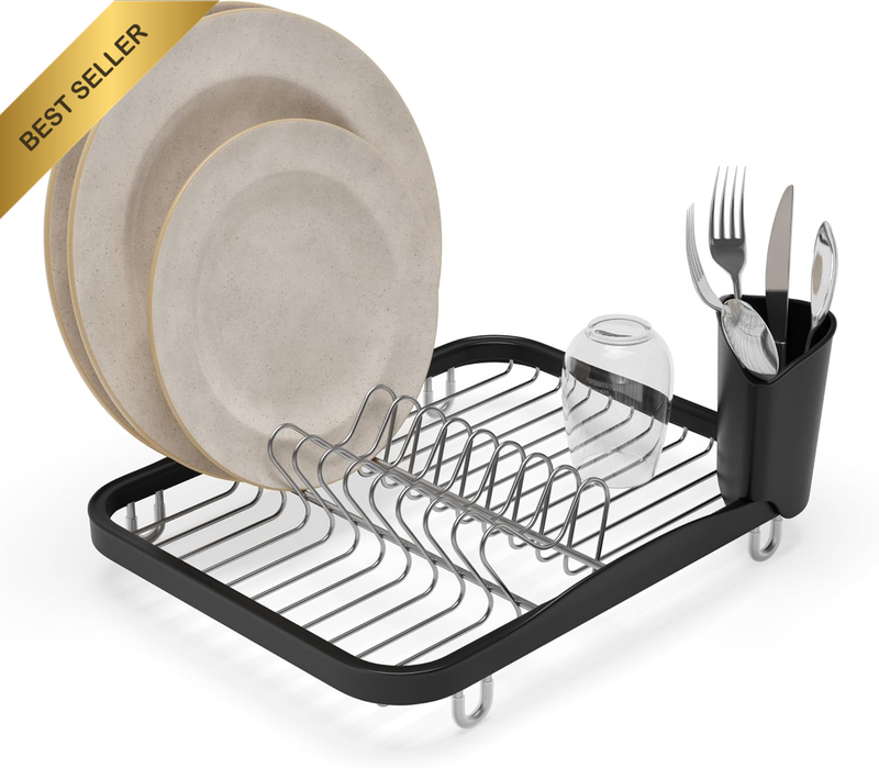 330065-744 Sinkin Drying Rack- Dish Drainer Caddy with Removable Cutlery Holder