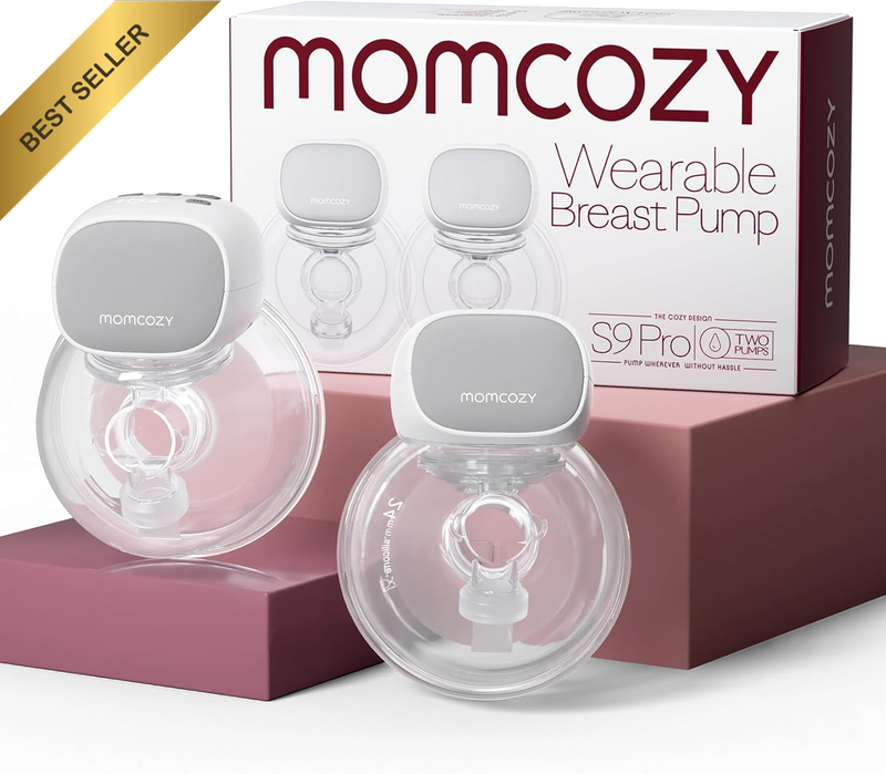 Wearable S9 Pro Electric Breast Pump Double Hands Free 24mm 2-Pack Gray