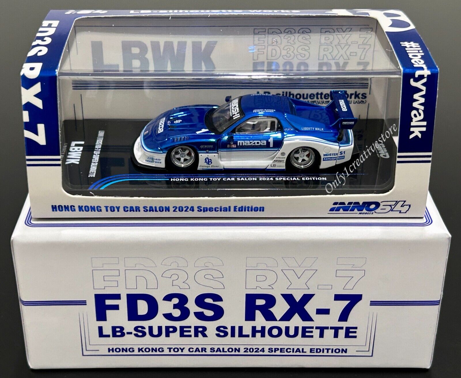INNO64 LBWK Mazda RX-7 FD3S LB-Super Silhouette 2024 HK Toy INNO64 LBWK Mazda RX-7 FD3S LB-Super Silhouette 2024 HK Toy