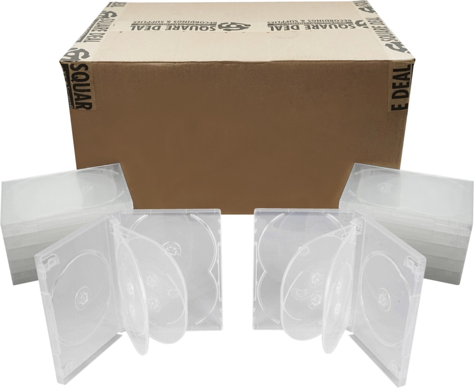 CHANGE DVD BOX ★ 100) 7 Disc Capacity Clear DVD Boxes Cases Multi