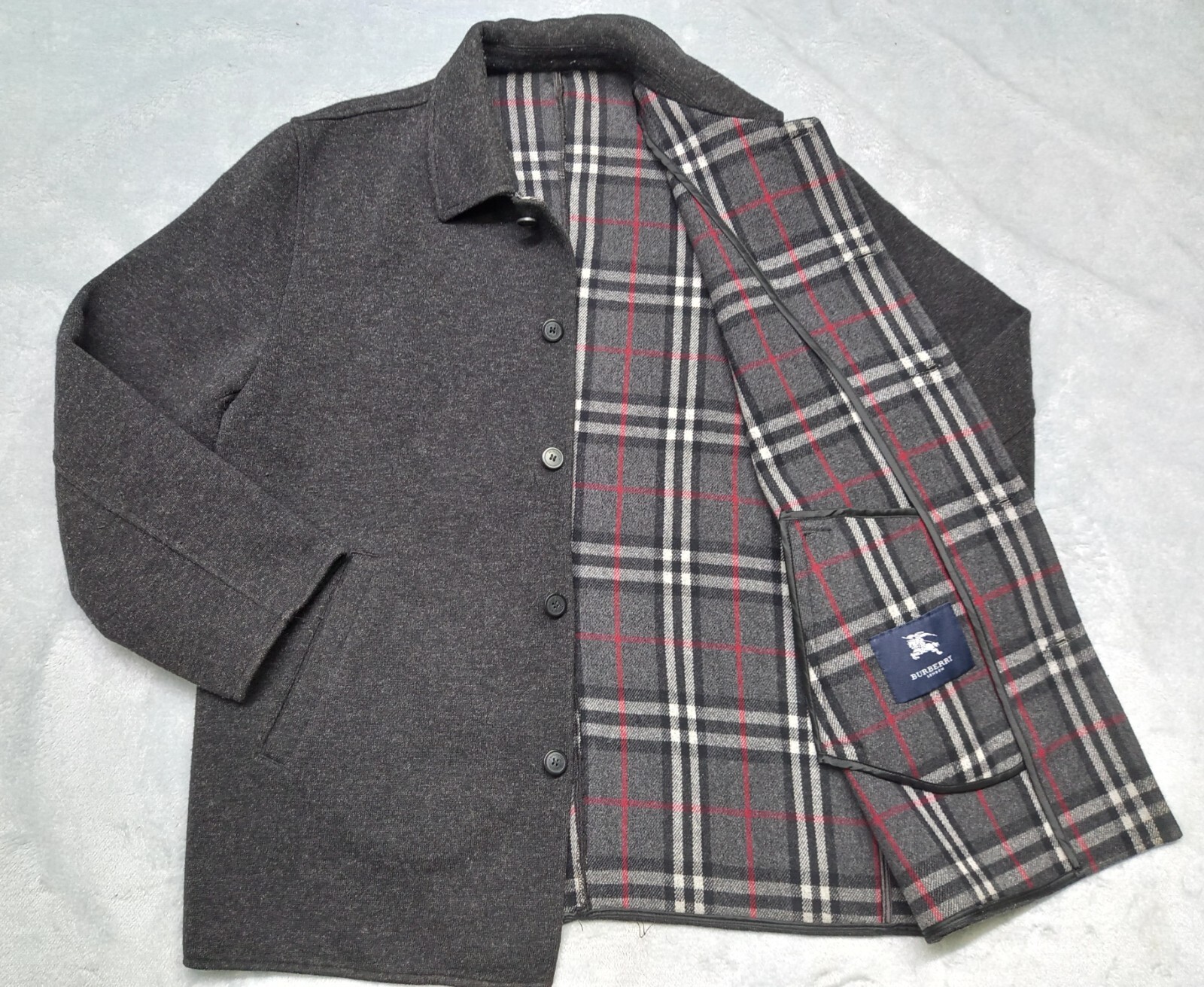 Burberry London Coat Jacket Men's Winter Wool Nova check