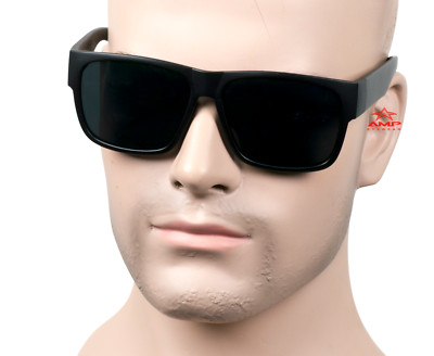 Large Square Cholo Sunglasses Super Dark OG LOC Style Gangster Black Matte L7SD