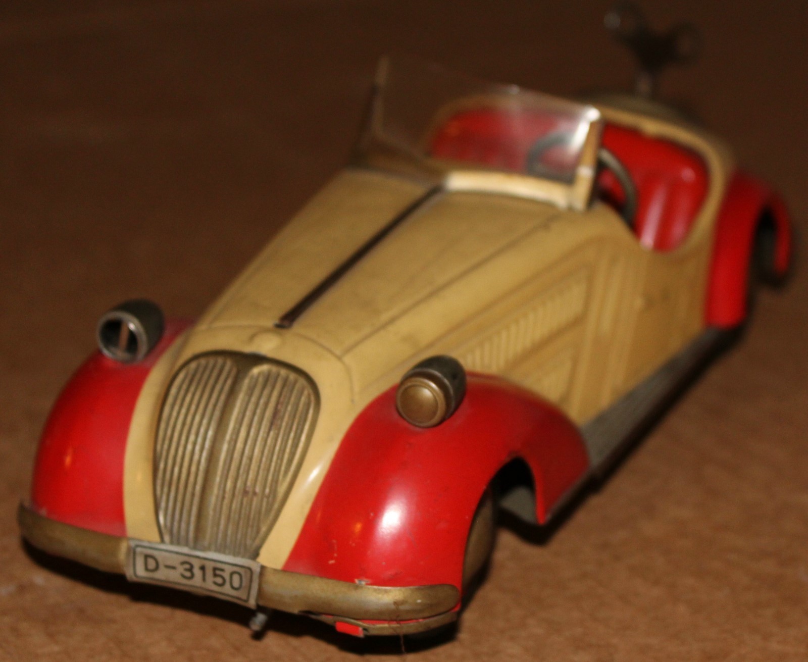 Vintage Wind Up Distler Wandere D-3150 Litho Car Tin Toy , Germany BMW
