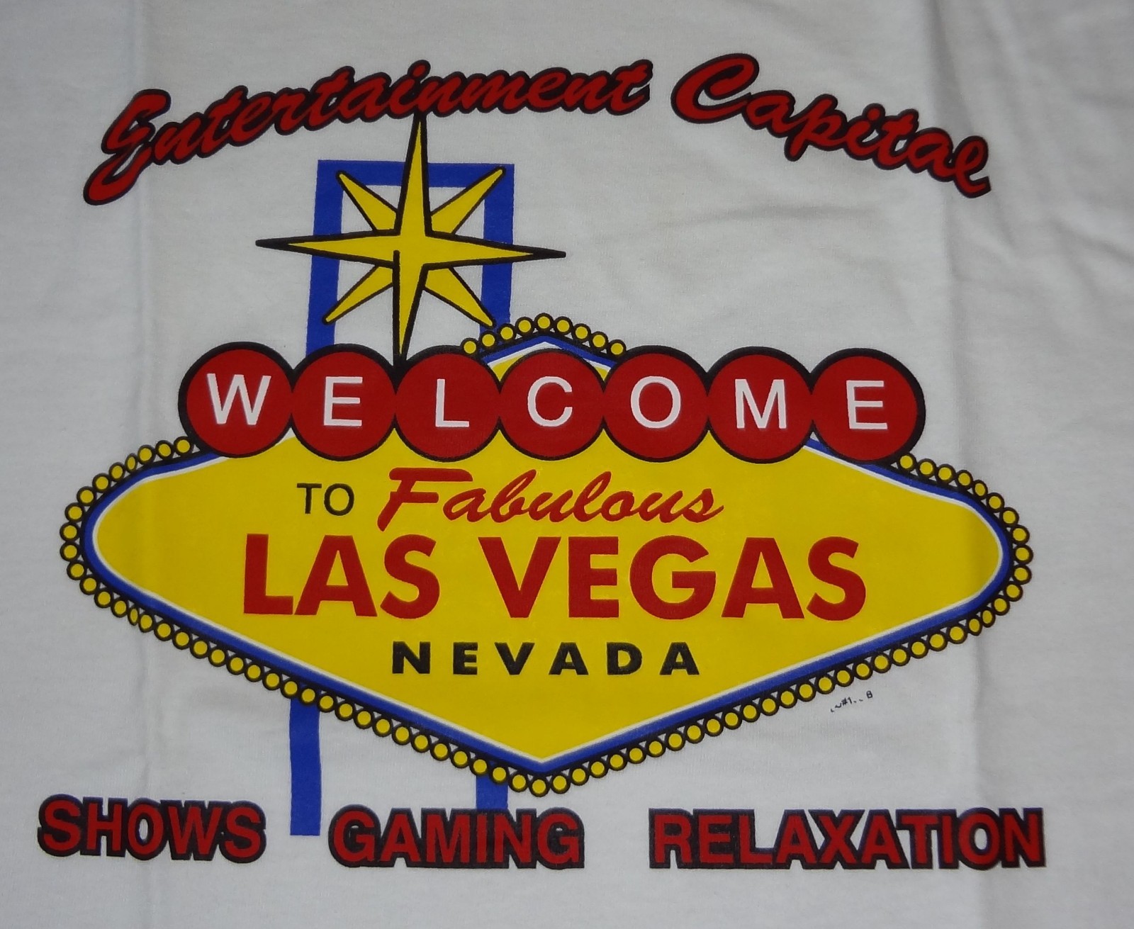 Welcome to Fabulous Las Vegas T-Shirt Heavy Weight Cotton Large