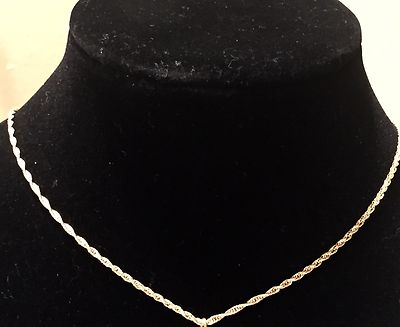 Pre-owned Leslie's ™ 14k Yellow Gold 1.5mm Wide Pendant Rope Chain Necklace 16"