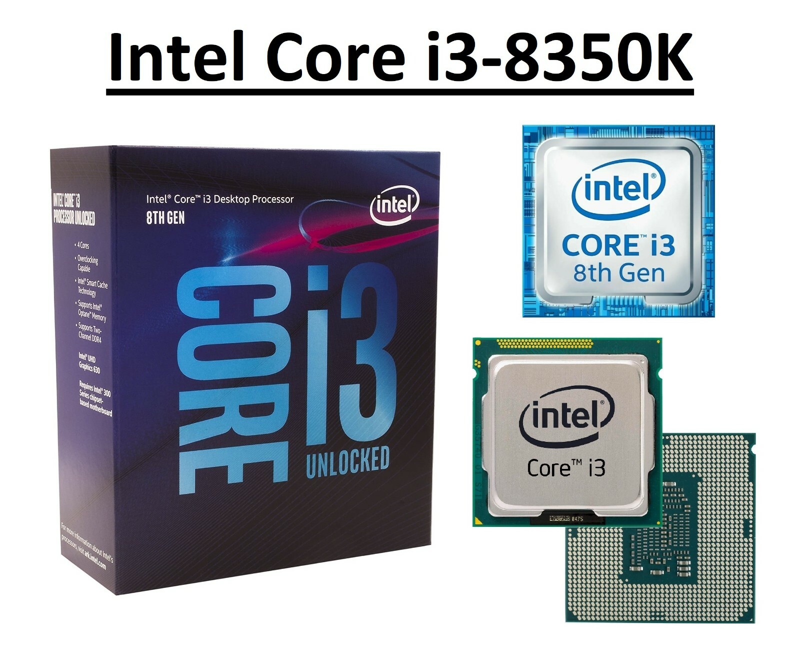 Intel CPU Core i3-8350K 4GHz 8Mキャッシュ 4コア/4スレッド
