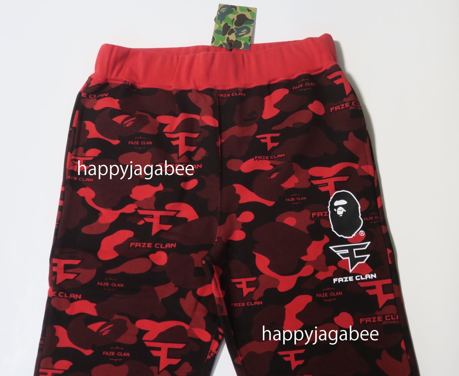 Pre-owned Bape A Bathing Ape Men's  X Faze Clan Sweat Pants In Red