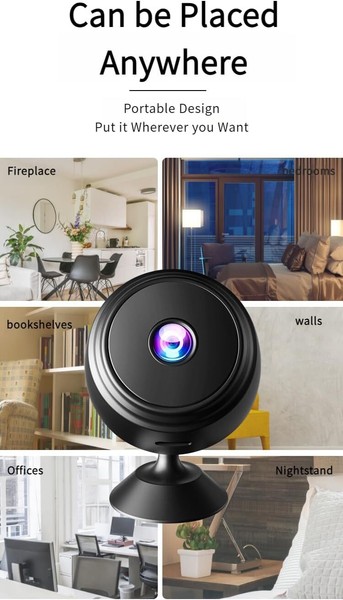 Hidden Camera,HD Wide-Angle Nanny Spy Cam with Motion Detection Night Vision - Image 57