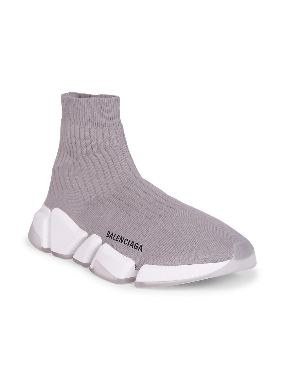 靴 Balenciaga Wmns Speed Trainer Mid 38 BALENCIAGA Mid Speed Black/Pink Clear Sole US 10 Sock