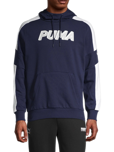 

Мужская современная спортивная толстовка Puma Peacoat, Peacoat/white/gray