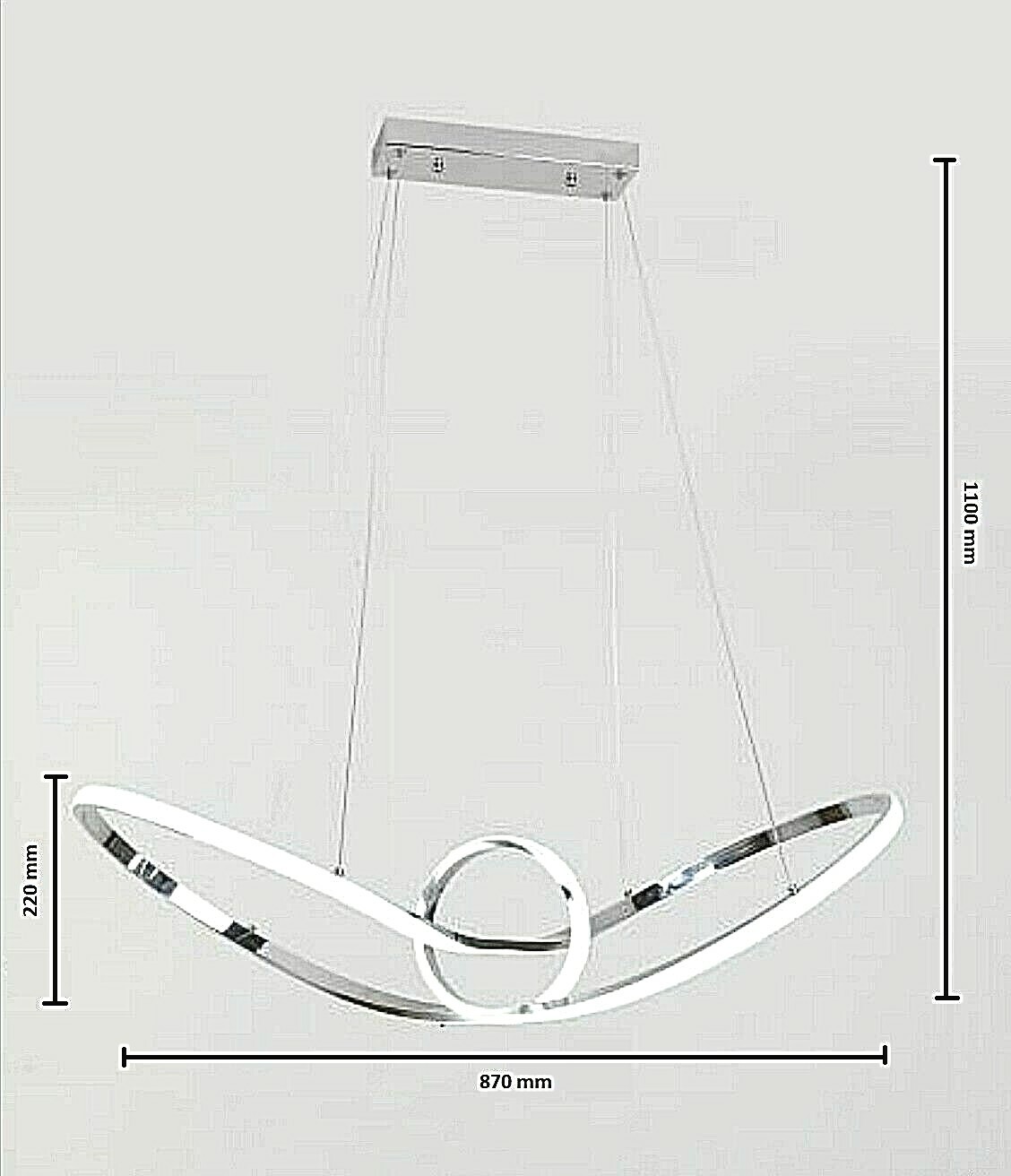 Lampadario da Soffitto Led 50W 3000K Fiocco Intrecciato A07-C Bianco Caldo uni 1