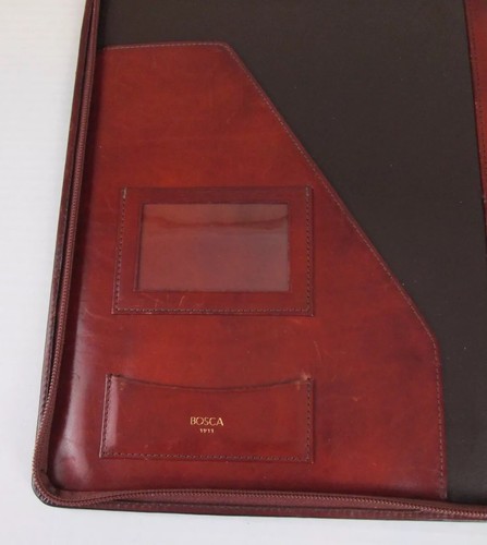 Bosca Zip Around Portfolio ~ Cognac ~ Old Leather Collection ~ Writing Pad ~ EUC