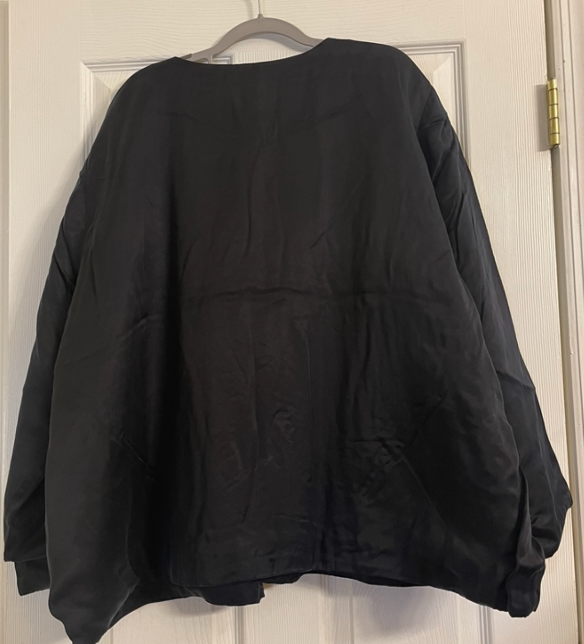 Pre-owned Eileen Fisher $328  Black Round Neck Padded Jacket L Xl 1x 3x 2x
