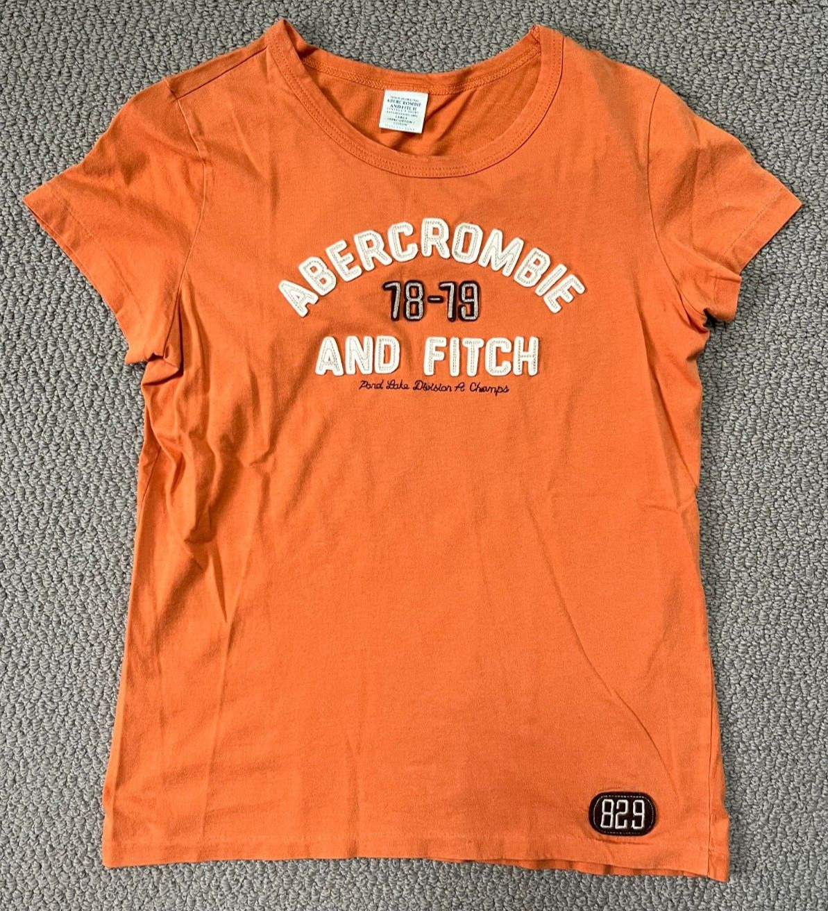 VINTAGE ABERCROMBIE & FITCH WOMEN'S ORANGE T SHIRT L 78-79