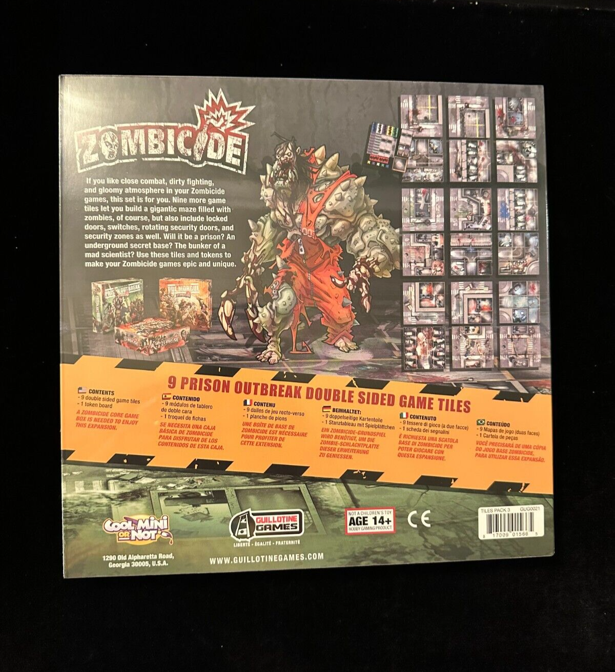NEW Sealed Zombicide Prison Outbreak - Game Tiles Miniatures Board Game CMON
