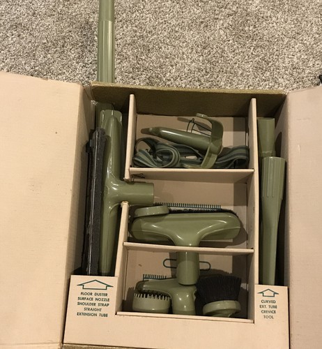 Kirby Dual Sanitronic 80 Green Vacuum Accessories w/ Original Box/Carrying Case