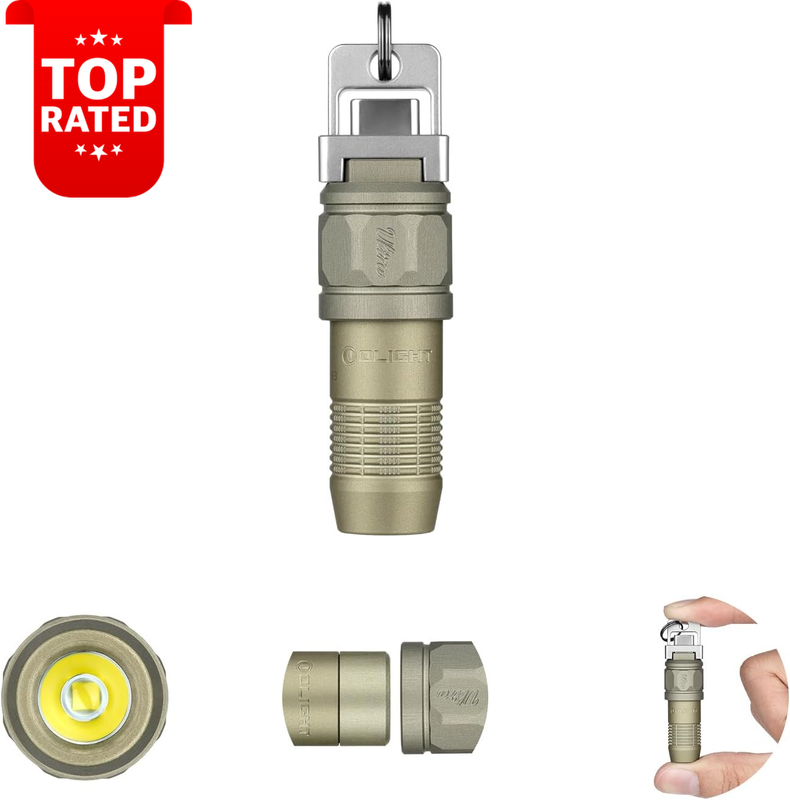 Iultra Mini Rechargeable Keychain Flashlight 80 Lumens EDC Torch Light