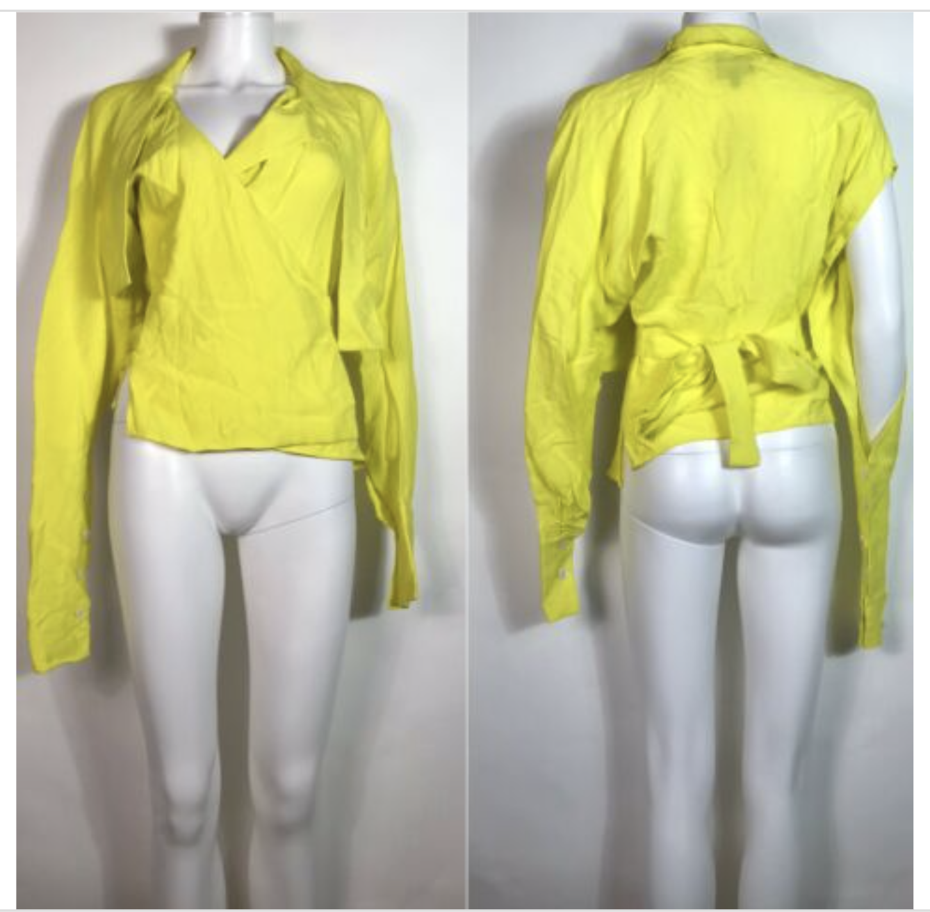 Vtg Vivienne Westwood Neon Yellow Cut Out Shirt XS | eBay