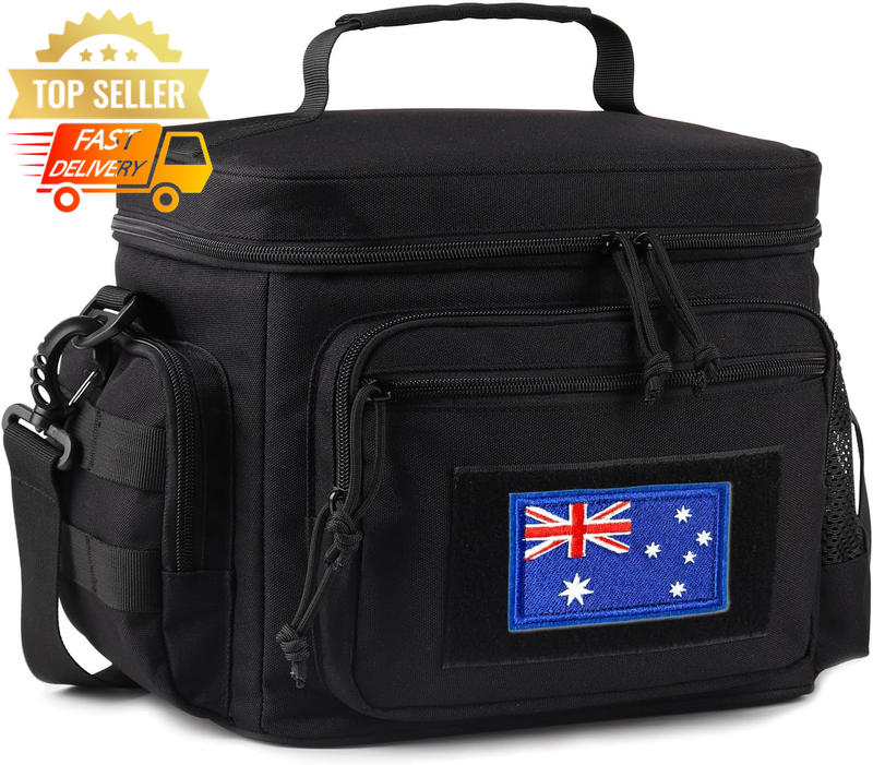 Tactical Lunch Box Cooler Insulated MOLLE Leakproof Camping Bag Men Women